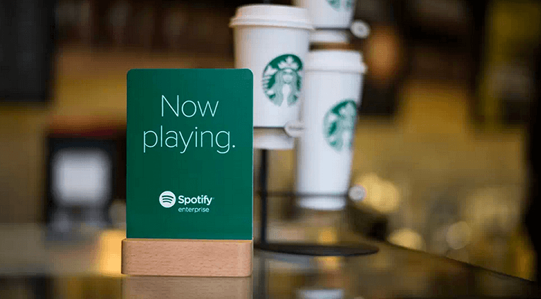 Starbucks với Spotify cho ra mắt trải nghiệm nghe nhạc có-một-không-hai ở các cửa hàng cà phê của Starbucks (Ảnh: tech crunch). 
