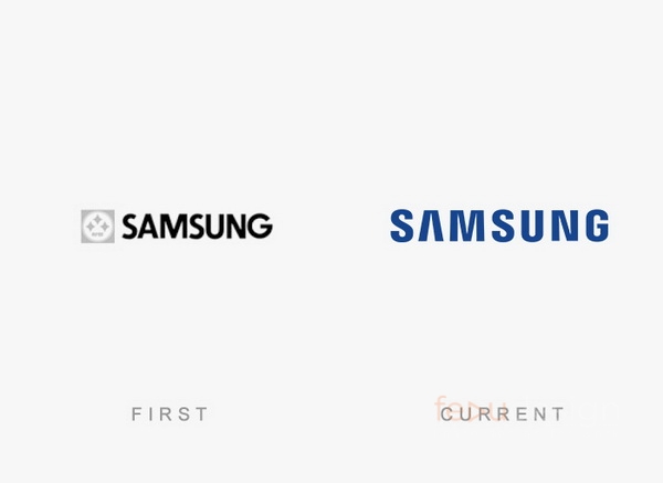                                           Ảnh: Logo thương hiệu Samsung xưa và nay (Nguồn: fedudesign) 