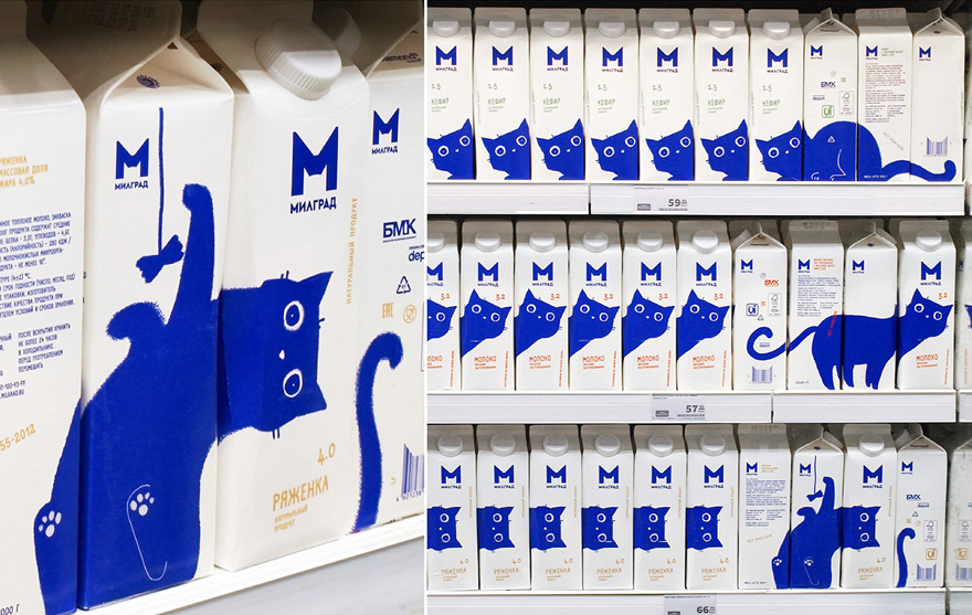 Packaging siêu cưng cho nhãn hiệu sữa Milgrad