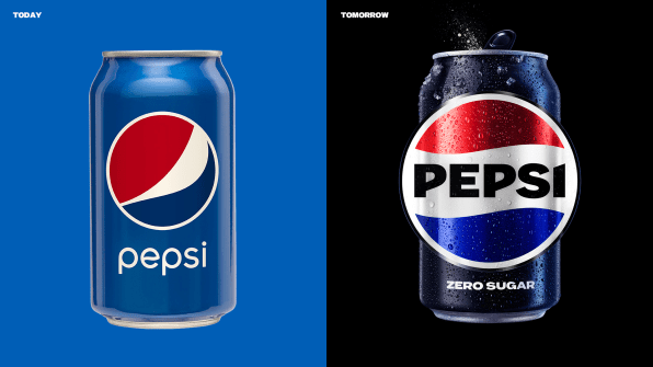 Logo Pepsi trước và sau khi tái nhận diện (Ảnh: PepsiCo). 