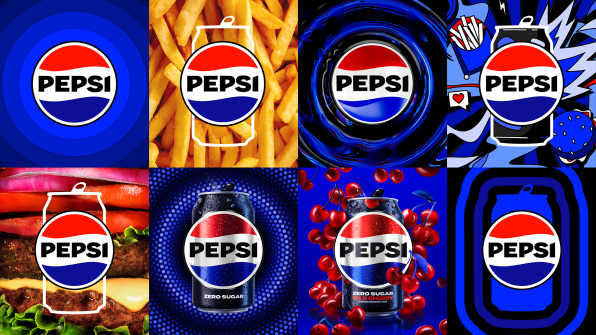 Logo Pepsi mới linh hoạt trên mọi khung hình (Ảnh: PepsiCo)